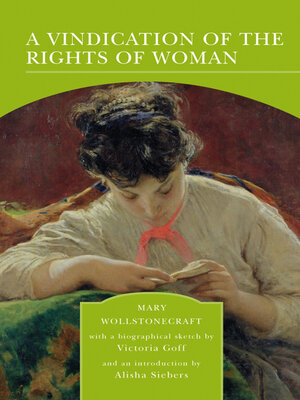 cover image of A Vindication of the Rights of Woman (Barnes & Noble Library of Essential Reading)